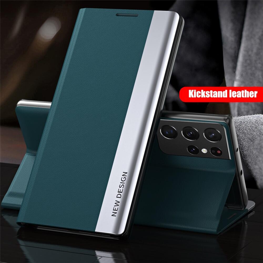Magnetic Flip Cover Leather For Samsung Galaxy S21 S22 Ultra Plus Note 20 A72 A52 A32 A12 A71 A51 S20 Fe 5G M51 A21s Case