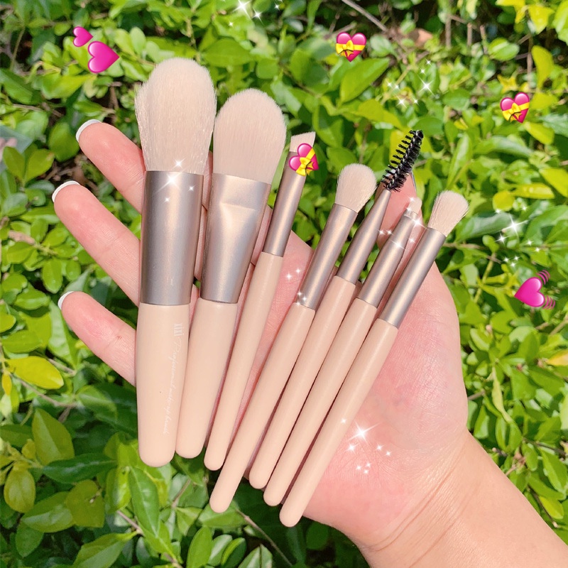 【Hàng Có Sẵn】mini Bộ Cọ Trang Điểm/Cọ Phấn Mắt/Bộ Cọ Má Hồng 8 Mini Mềm Dễ Thương Dụng Cụ Làm Đẹp/Bộ Cọ Đánh Phấn Nền/St