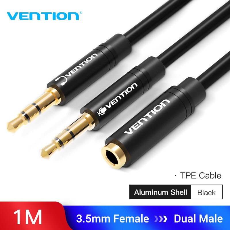 Vention Audio Splitter for Audio and Mic 3.5mm Audio Extension Cable ...