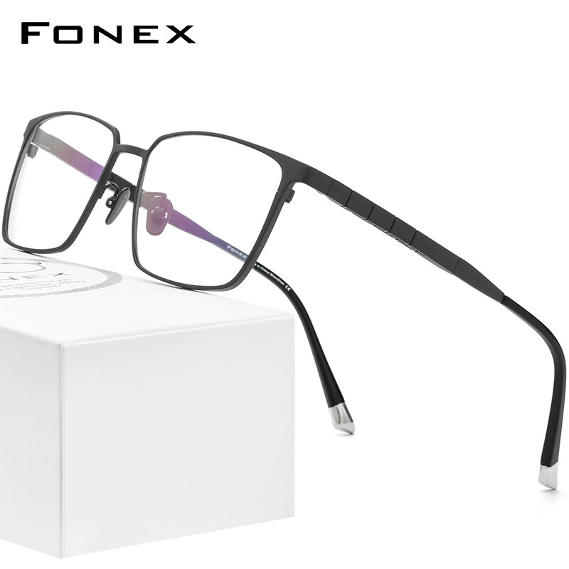 FONEX Pure Titanium Glasses Frame Men 2022 New Male Classic Optical Eyeglasses Frame Full Rim Square Ultralight Korean Japaness Eyewear F85658