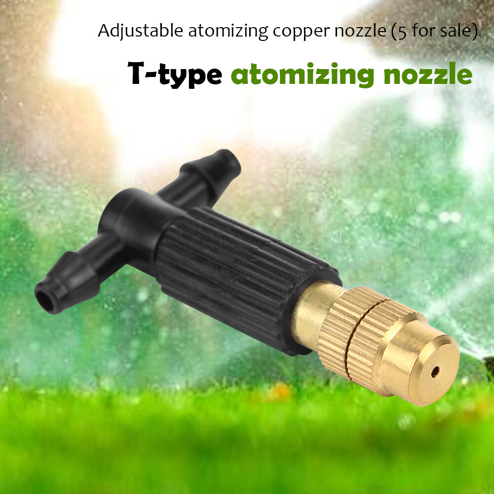 5pcs Automatic Spray Tip Nozzles Nebulizer Thread Copper Water Sprinkler Heads