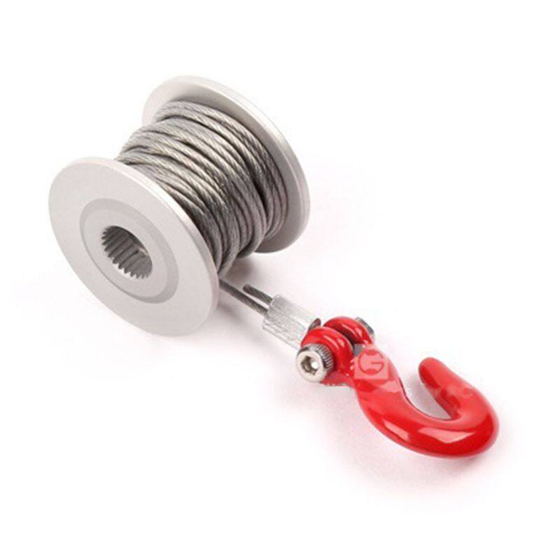 Rc 25t servo winch drum trailer hook for 1/10 rc crawler car axial scx10 upgrade parts
