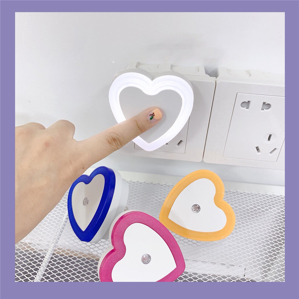 Sanhe Love LED Night Intelligent Light Control Induction Heart-shaped Night Light