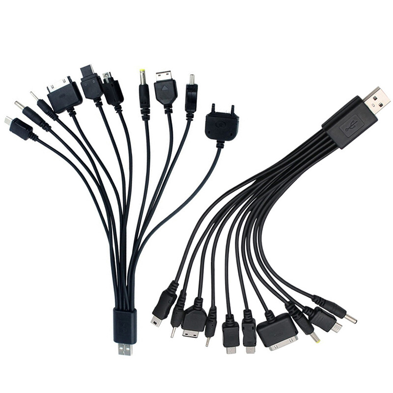 🔥🔥🔥【Fast Shipping】 Multi Pin Cable Charger USB Adapter Cable Data Wire Cord 10 in 1 Multifunction USB Data Transfer Cable Universal