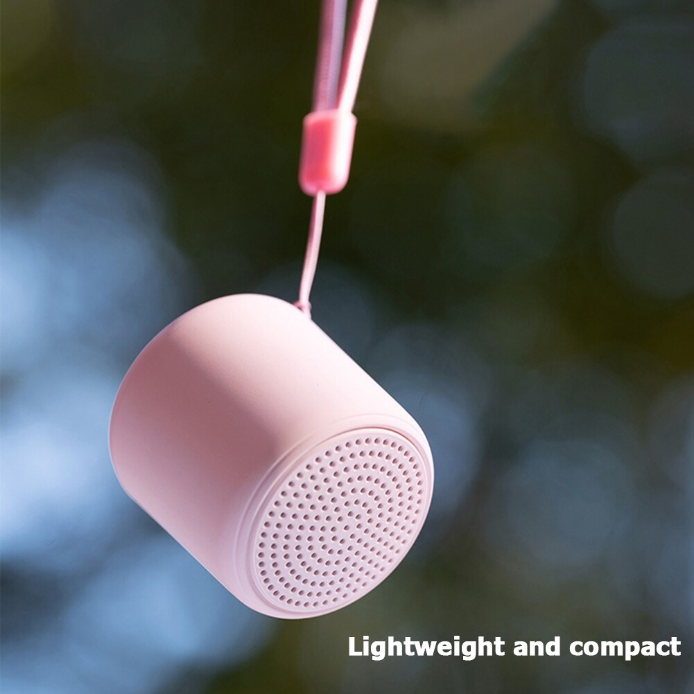{hot} TWS Bluetooth  Compatible Speaker Multi  Color Wireless Subwoofer Small Speaker Macaron Mini Loudspeaker With Lanyard Rope
