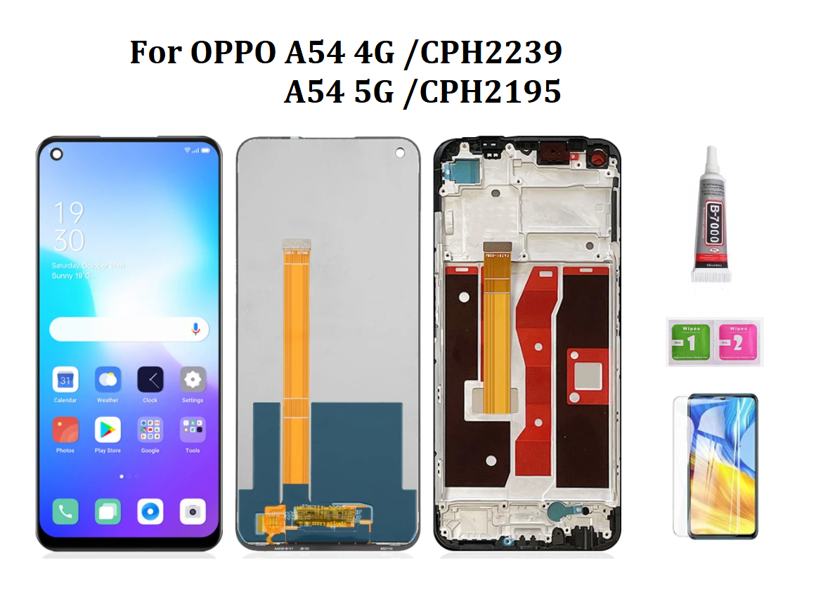Lcd with frame for oppo a54 4g a54 5g lcd display touch screen digitizer assembly monitor