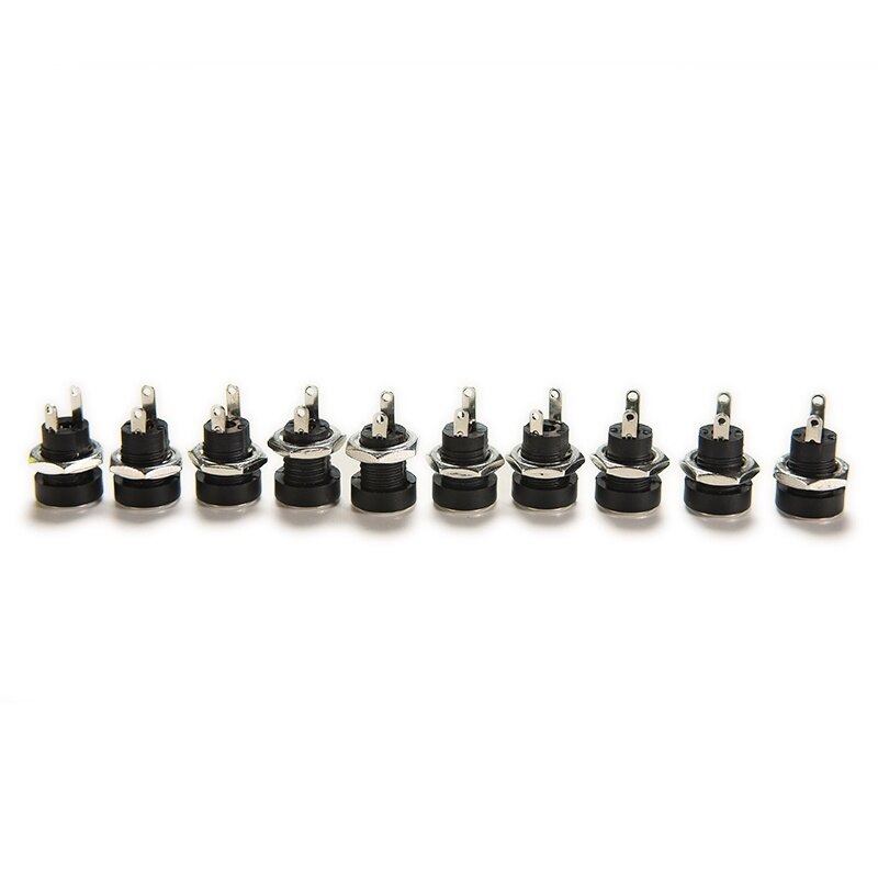 Aolie 10 Chiếc Giắc Cắm Nguồn Điện Một Chiều Đầu Nối Gắn Bảng Điều Khiển 5.5X2.1Mm