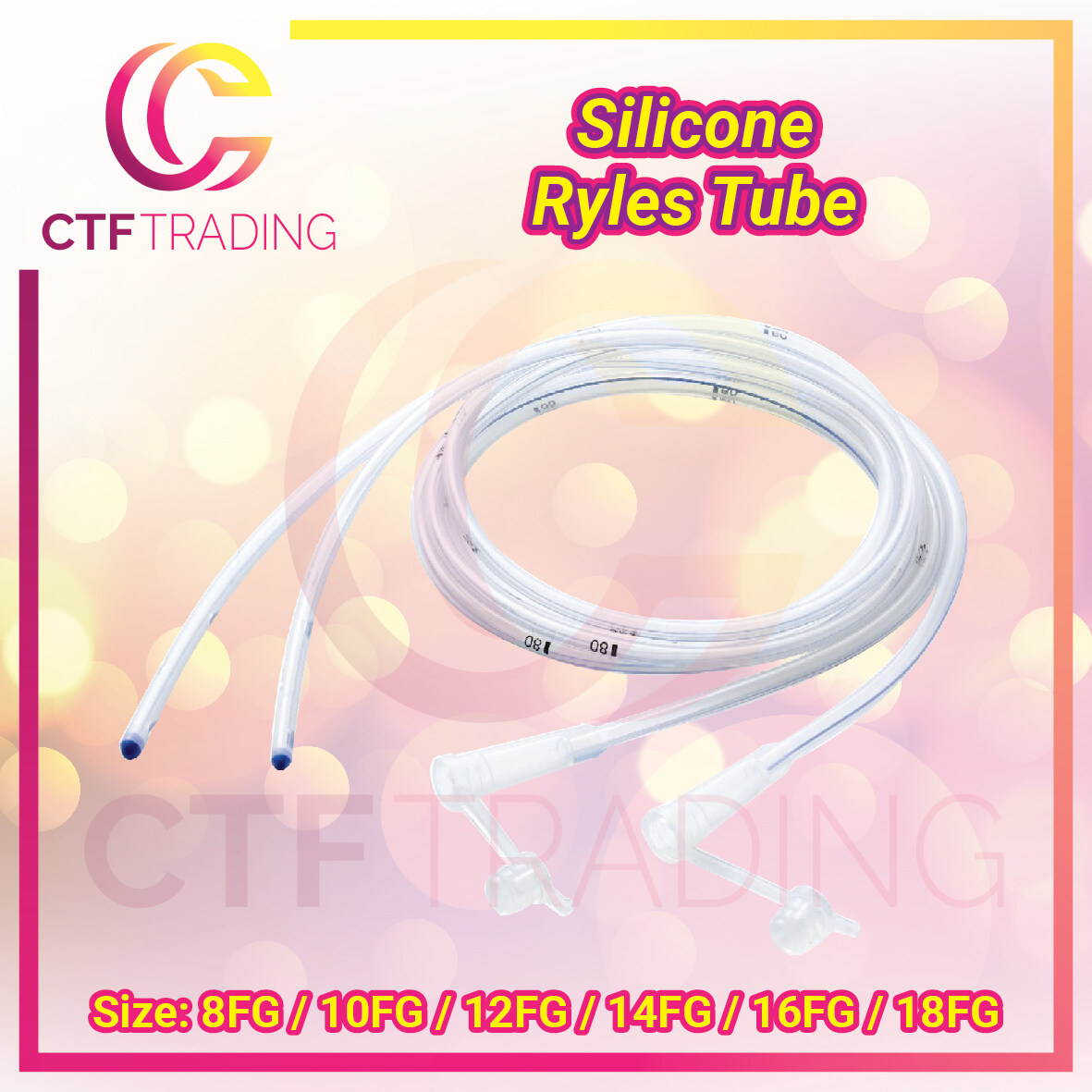 CTF 100 Silicone Ryles Tube / Ryle's Stomach Tube / Feeding Tube Lazada