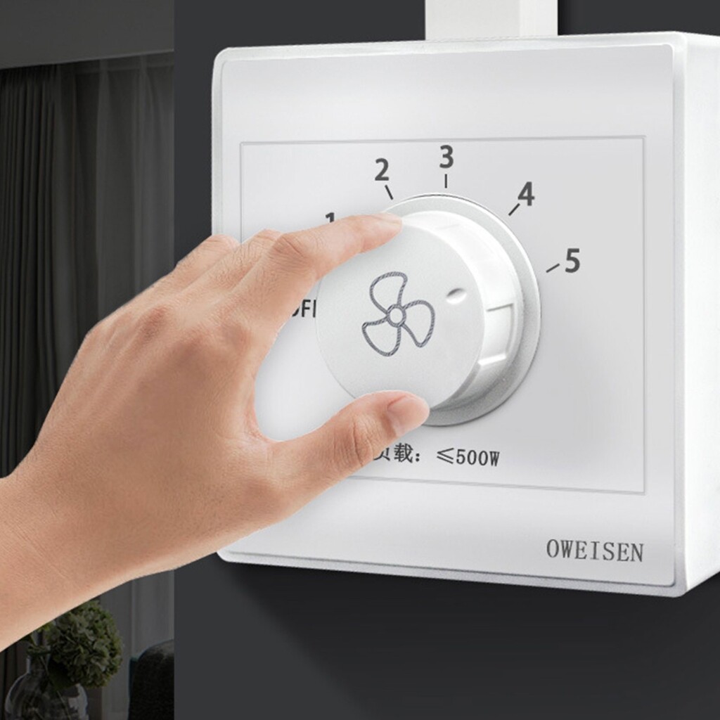 220V điều chỉnh quạt trần điều khiển tốc độ Rotary-ON/OFF nút tường dimmerswitch
