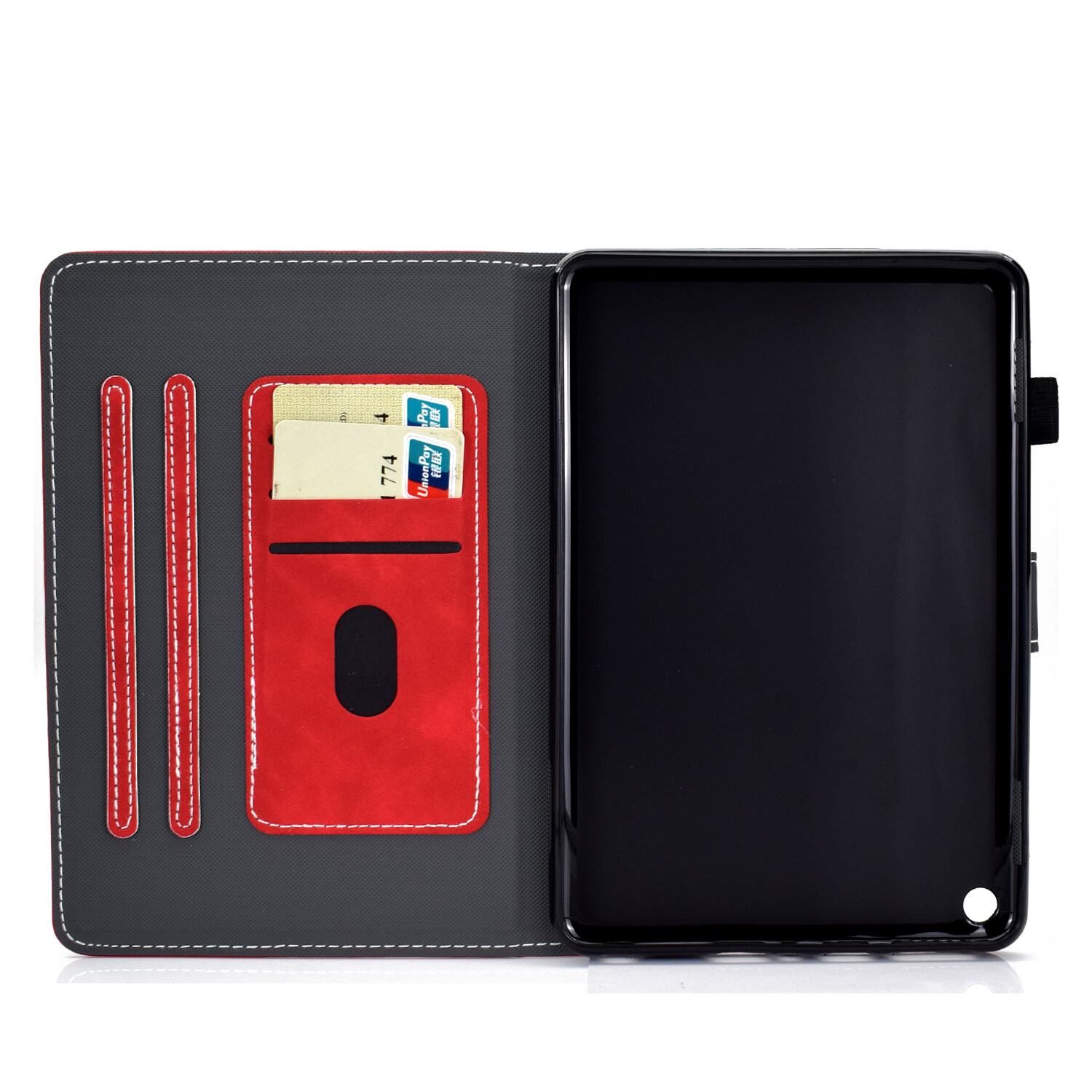 Flip Cover for 2020 Amazon Kindle Fire HD8 Casing HD8 Plus Business Solid Color Soft TPU Case with Card Slot Stand