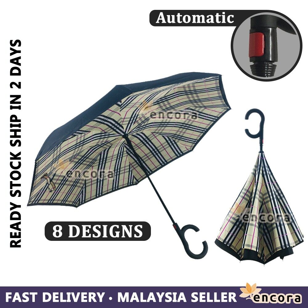 Burberry inverted clearance umbrella