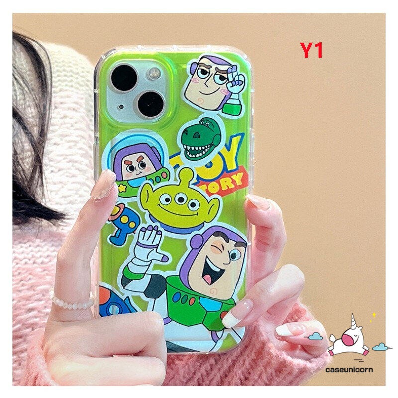 Tương Thích Cho Iphone 7 8 6 6S Cộng Với 11 14 13 12 Pro Max XR X XS Max hoạt hình dễ thương Dâu Tây Gấu Lotso Buzz Lightyear mềm TPU silicon chống sốc đệm khí Trường Hợp