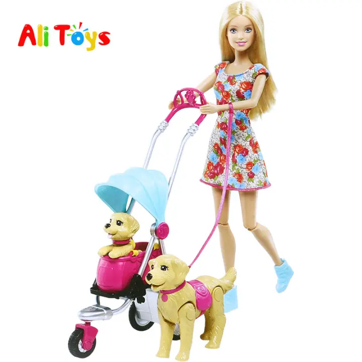 barbie doll puppy set