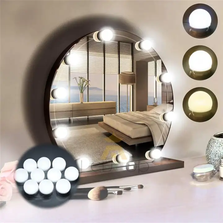 Levtop Led Mirror Lights Make Up Vanity Light With 10 Bulbs For Makeup Dressing Table Lighting Strip Hollywood Style