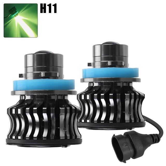 Cars Motorcycle Led Laser Headlight Cars High Beam Dipped Beam 2Pcs Super Bright Spotlight Headlamp H11 H8 9005 Fog Bulbs