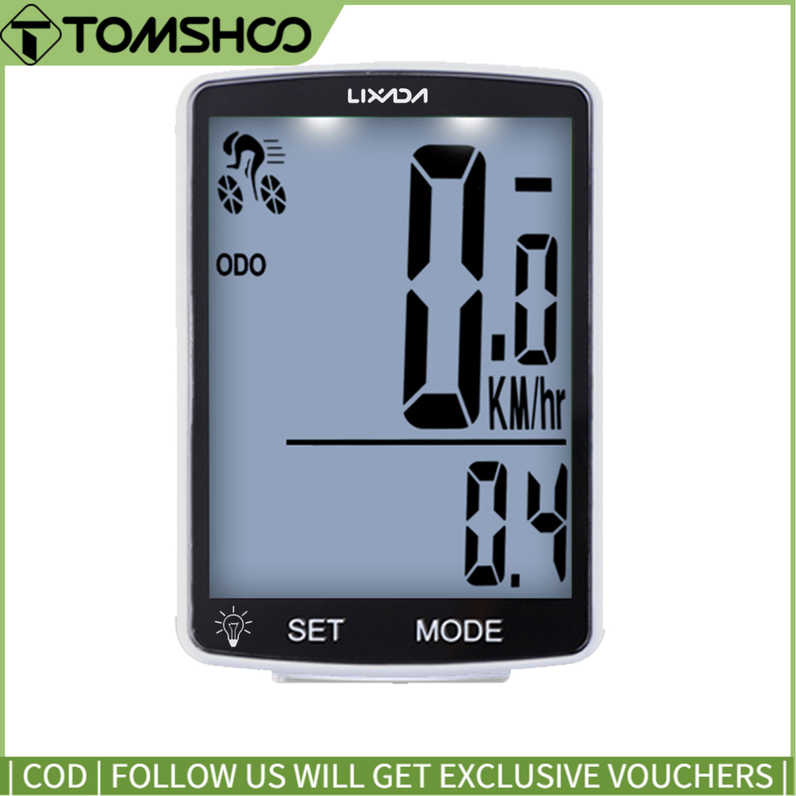 Topp Cycling Wireles-s Bike Computer Multi Functional LCD Screen Bicycle Computer Mountain Bike Speedometer Odometer IPX6 Waterproof Cycling Measurable Temperature Stopwatch Cycling Accessories