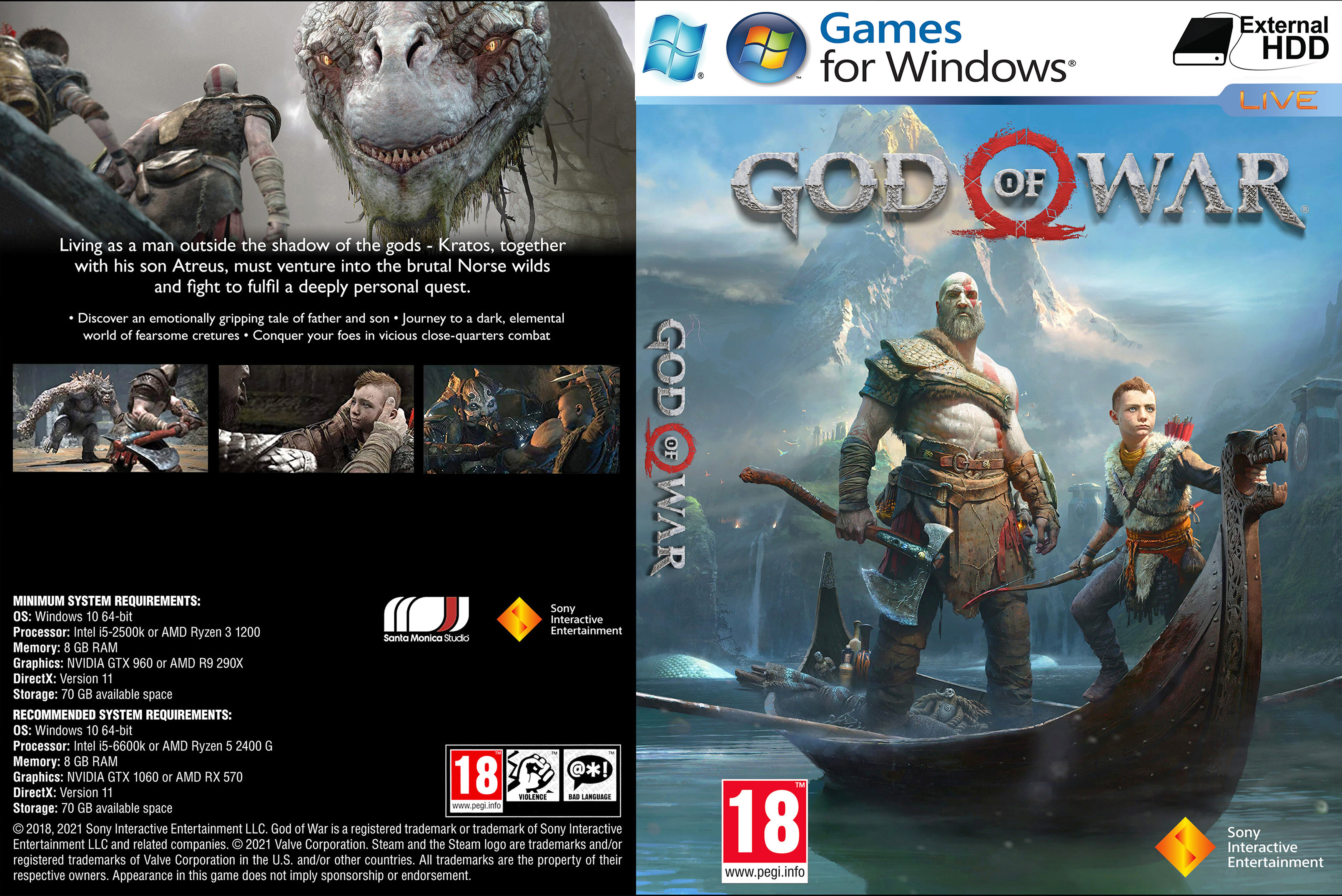 God of War PC GAME Offline [Pendrive INSTALLATION] | Lazada