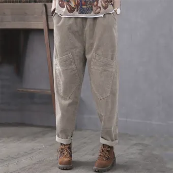 corduroy trousers womens high waisted