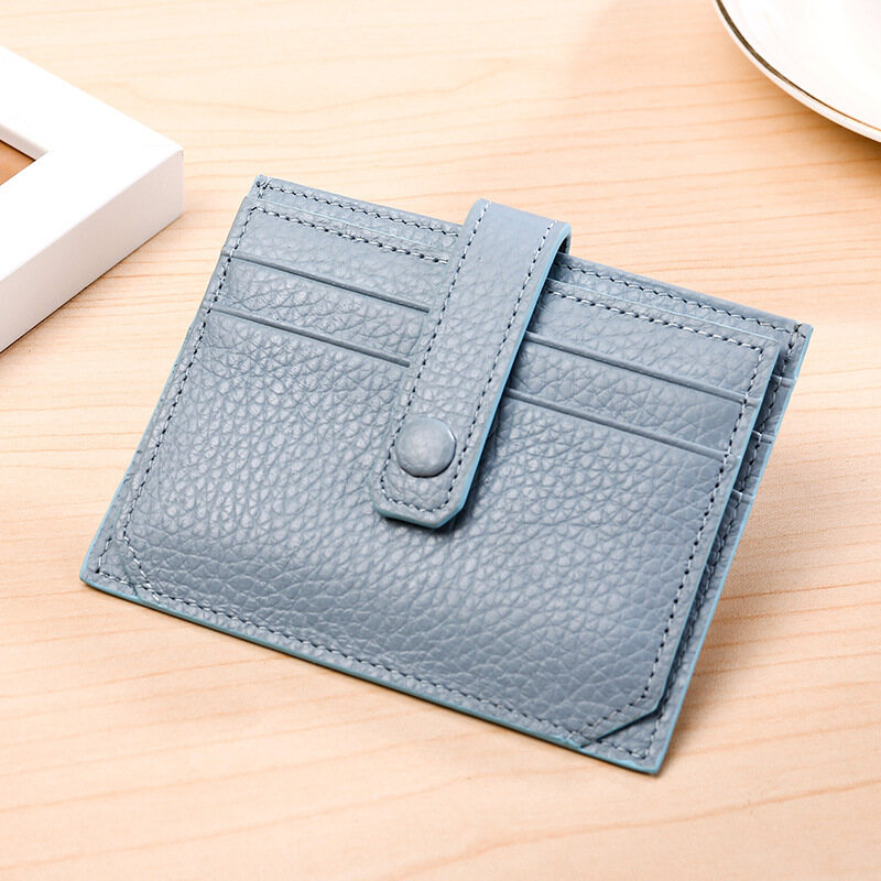Royal Bagger Card Clip Holder Wallet For Women Girls Genuine Cow Leather Fashion Clutch Bag Passport Bag Card Clip 8293