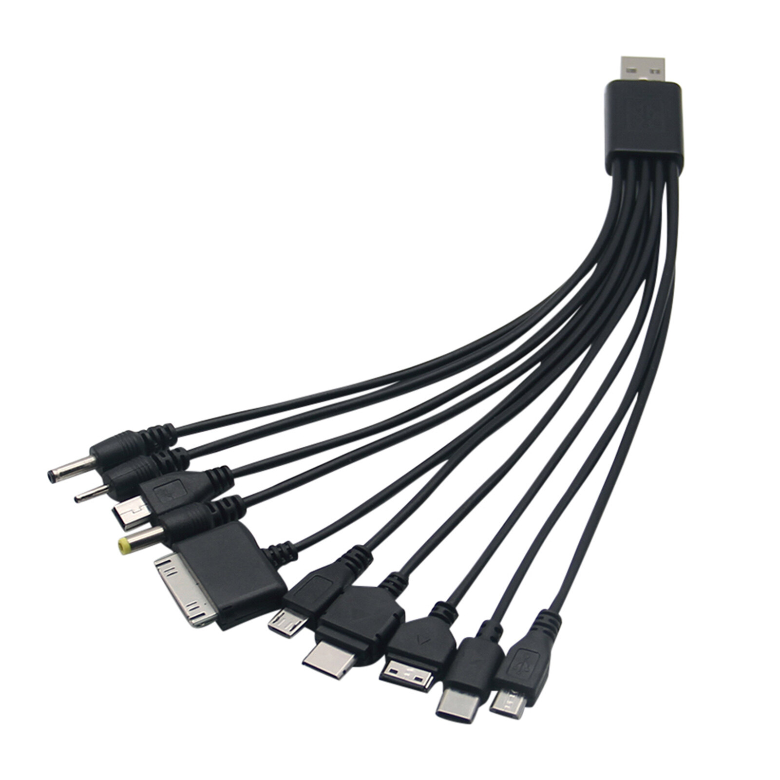 USB Data Cable 1 Drag 10 Multifunctional Plug Play Widely Compatible Charge USB Multi Charger Data Cord for Home USB Charging Cable