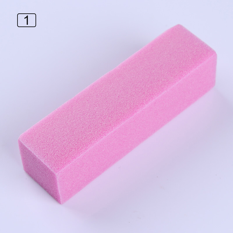 Lilycute 1pc pink blue white sanding sponge nail file nail buffer nail tool