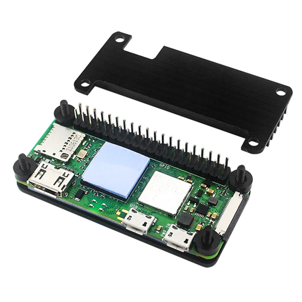 LANGTU Vỏ Nhôm Nguyên Chất 2W Raspberry Pi Zero Vỏ Bảo Vệ 2W Raspberry Pi Zero + Đầu Ghim