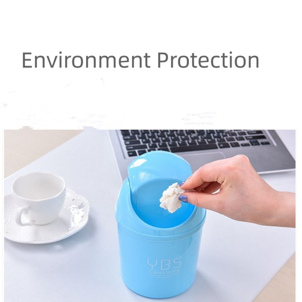 CHARDRUSHRU Container Ash Urns Storage Box Mini Bin Basket Dustbin Desktop Garbage Rolling Cover Can Trash Waste