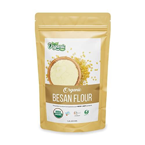 Organic Zing Organic Besan Flour also known as Chickpea Flour, Bengal Gram Flour or Garbanzo