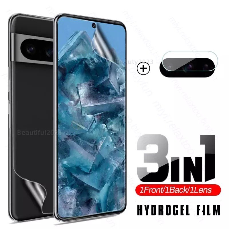 3in1 2in1 1pcs front lens film Camera Protective Glass For Google Pixel 8 Pro 5G 2023 Front Back Soft Hydrogel Film for Pixel8 Pixel8Pro Screen Protector Not Glass