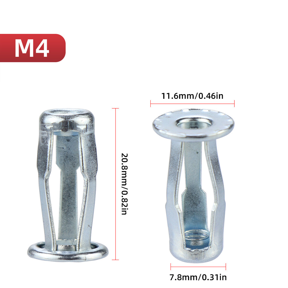 EROSHAK 20pcs M4 M5 M6 M8 Petal Rivets Nut Car License Screw Nut
