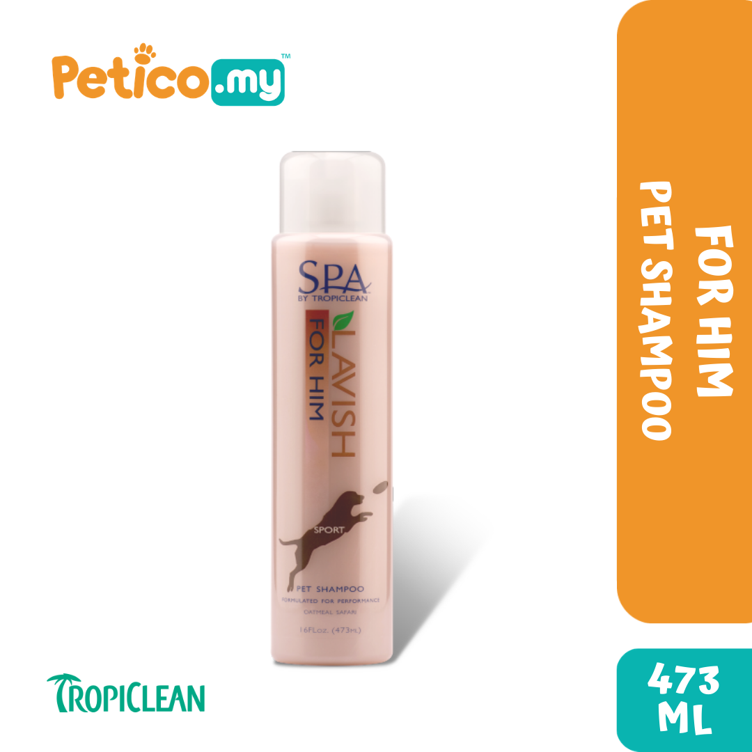 Tropiclean Spa For Him Pet Shampoo 473ml for Healthy Skin Coat