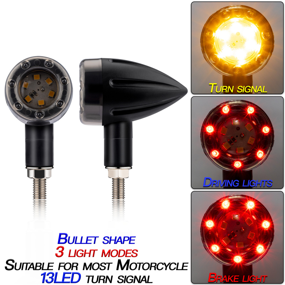 HOT SALE 1 Pair Motorcycle Parts Modified Led Turn Signal With Brake Daytime Running Light