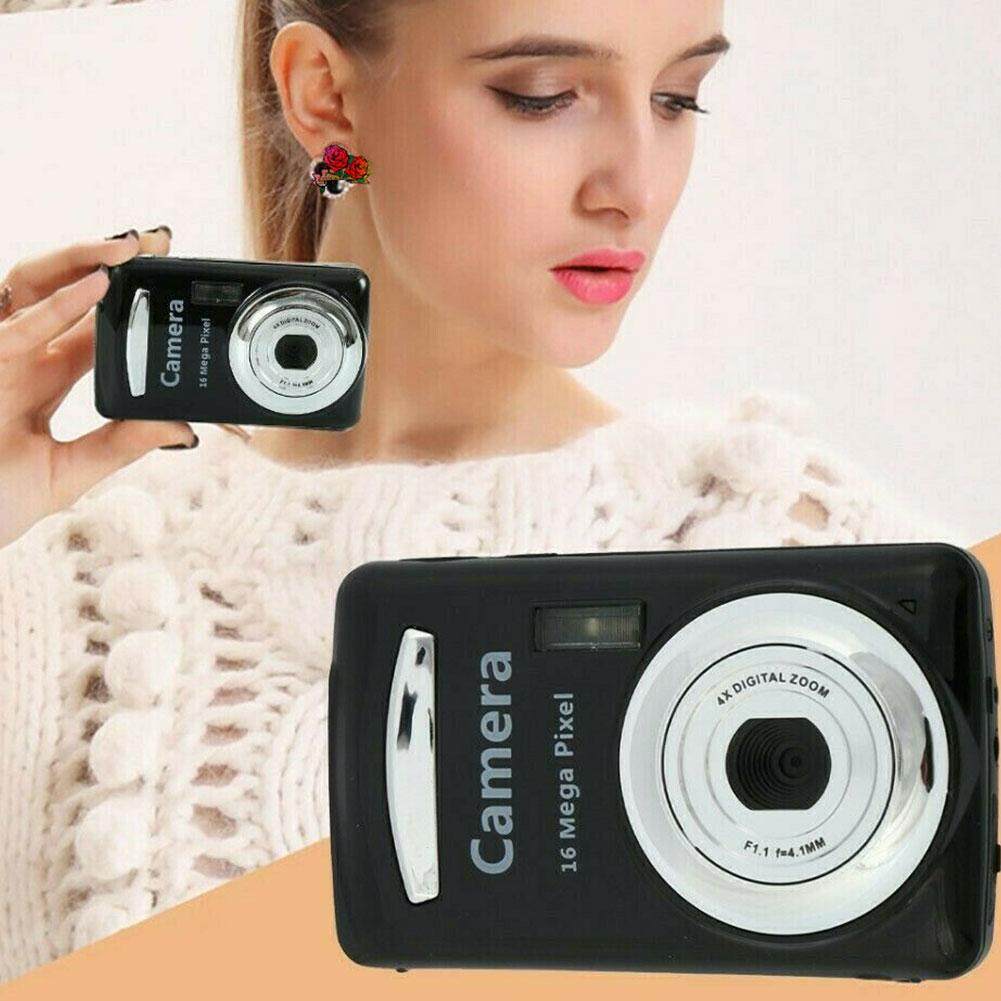 Máy Ảnh Kỹ Thuật Số Cầm Tay Mini LCD TFT Du Lịch Siêu Nhẹ Màu Đen Siêu Nhẹ Dễ Sử Dụng Dùng Pin 2.4 Inch Độ Phân Giải Cao 16 Megapixel