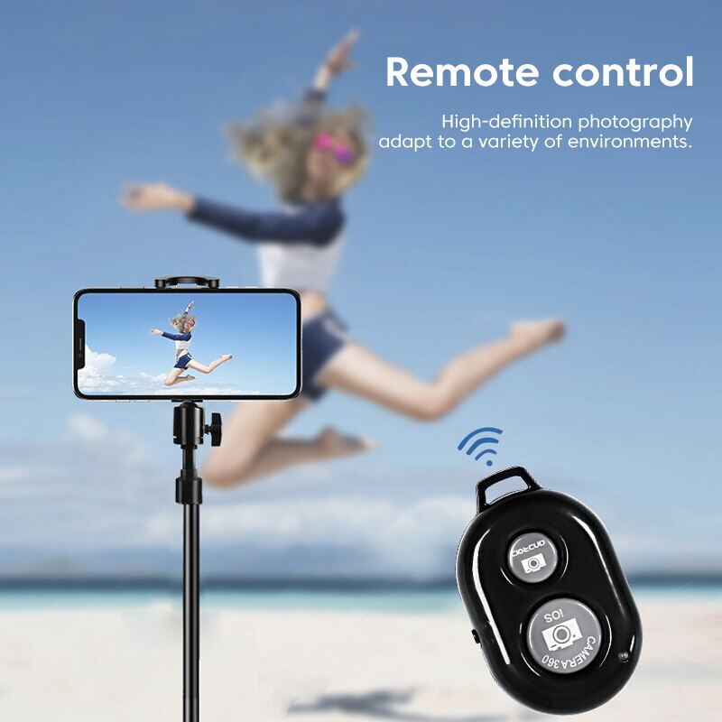 ：》 Olaf Wireless Bluetooth4.0 Remote Control Button Controller Self-Timer Camera Stick Shutter Phone Holder Selfie Remote Control