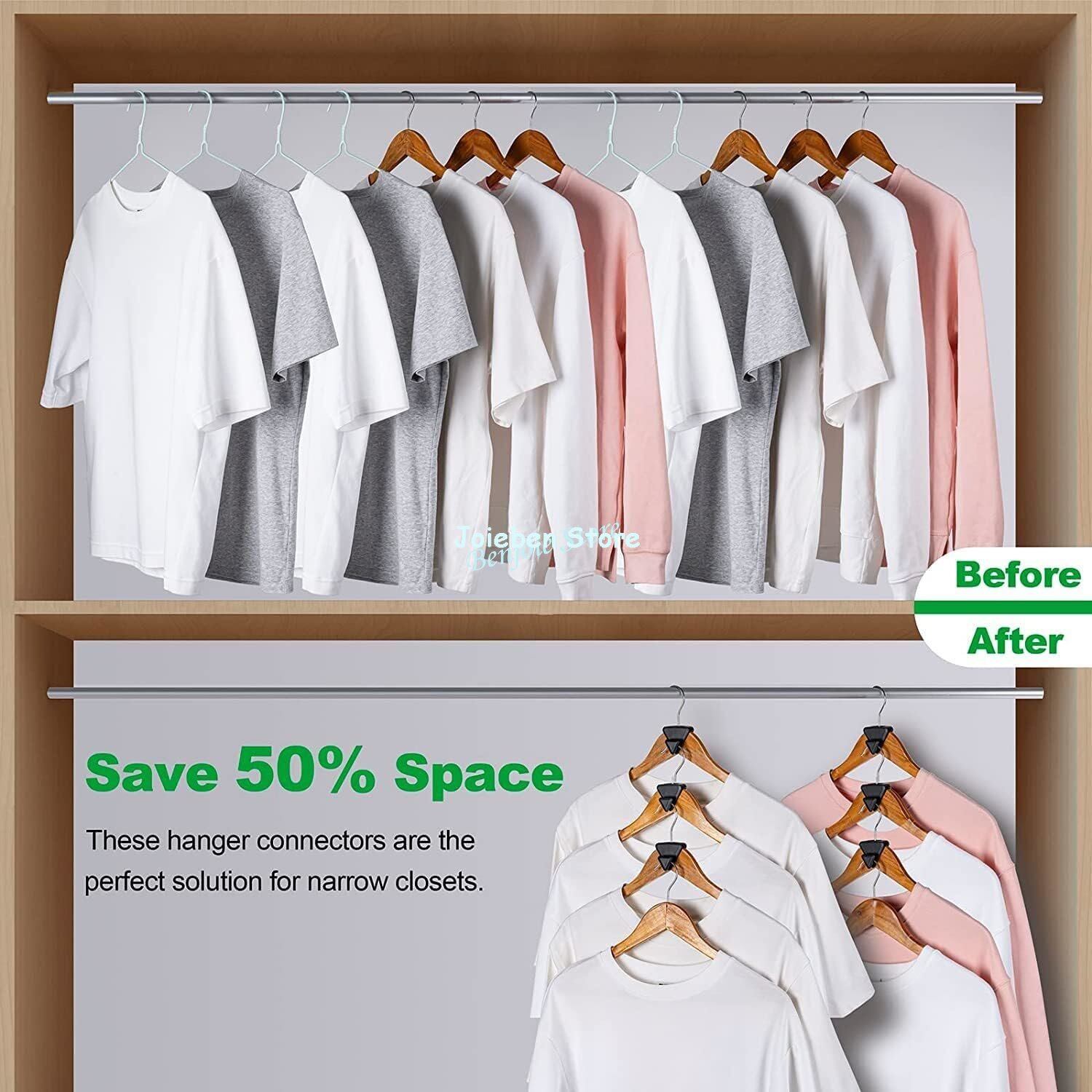 Wardrobe Clothes Hanger Connector Hooks Triangles Closet Extender Hangers Multifunction Cascading Space Saving Coat Hook