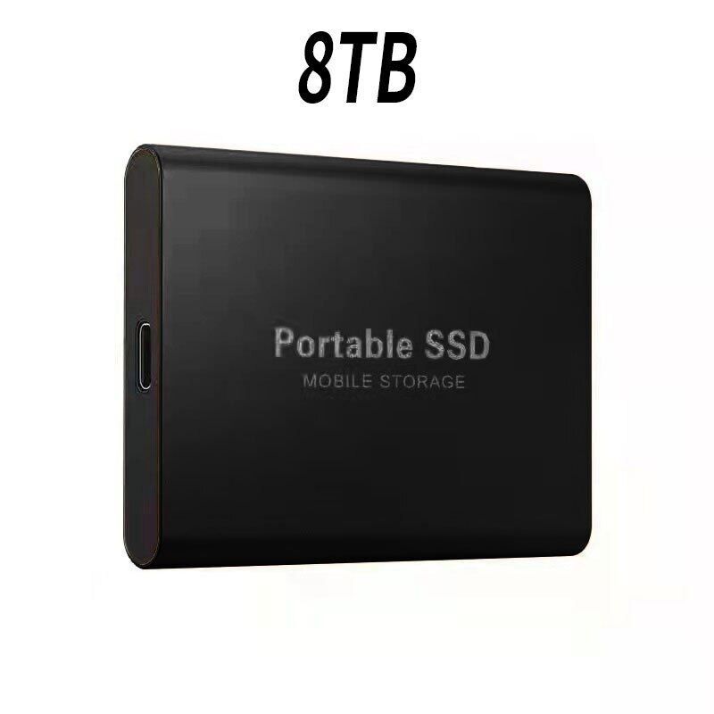 Portable ssd 1tb/2tb high-capacity usb/type-c interface high-speed mini hard disk external hard disk for laptops/desktop/phones