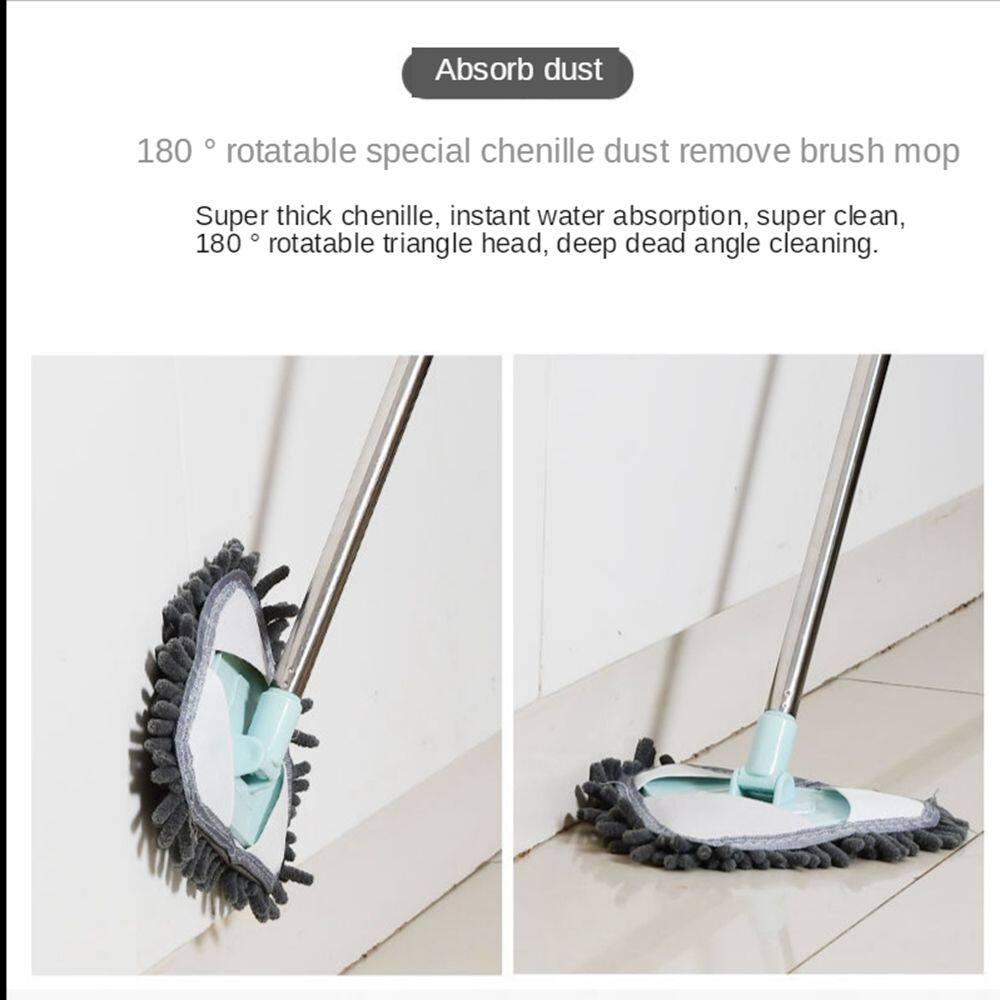 XUNJIE Multifunctional Replacement Flat Microfiber Wash Floors Dust Mop Mop Head Triangle Rag Mop Accessories