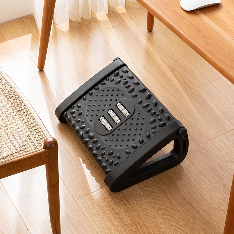 BEST4U Ergonomic Foot Rest Under Desk With Foot Massage Roller Office