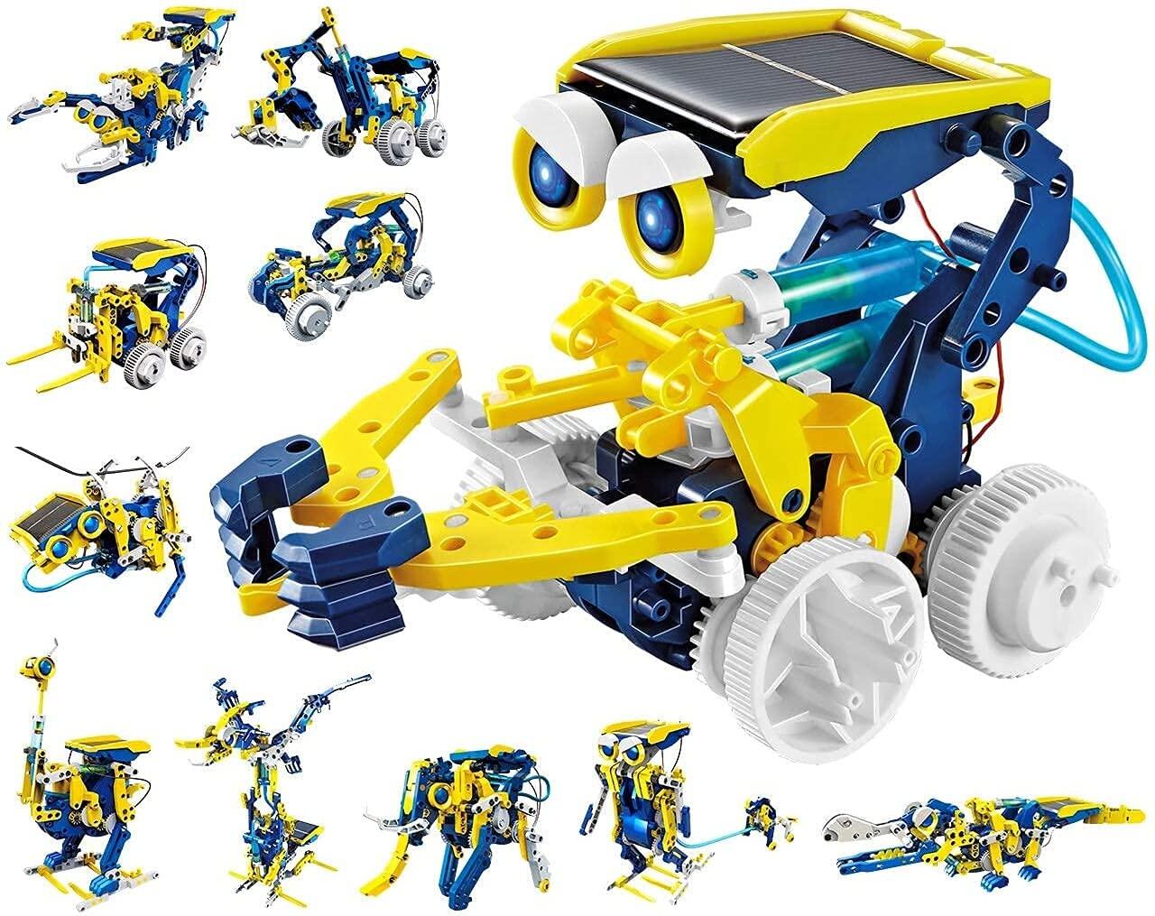 Toysmars robot năng lượng mặt trời IC Kit trẻ em robot năng lượng mặt trời đồ chơi robot 12 trong 1 gốc giáo dục học tập tự làm bộ linh kiện đồ chơi sinh nhật quà tặng cho trẻ em