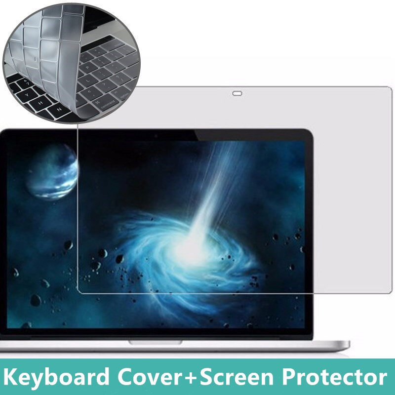 Transparent Keyboard Cover & HD Screen Protector For 2023 MacBook Air Pro 11 12 13 14 15 16inch With M2/M1 Chip A2779 A2681 A2338 A2337 A2179 A2251 A2289 A2141 A1706 A1707 A1932 A1990