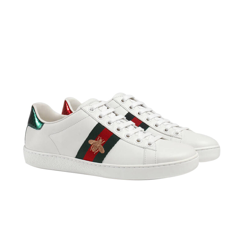 gucci white flat shoes