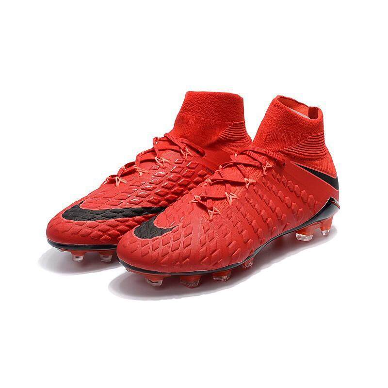 Terbaik Jual Asli Tempat NIke_Fire_Hypervenom_Phantom_III_DF_FG_Sepatu_Sneakers_Sepatu_Sepak_Bola_Pria