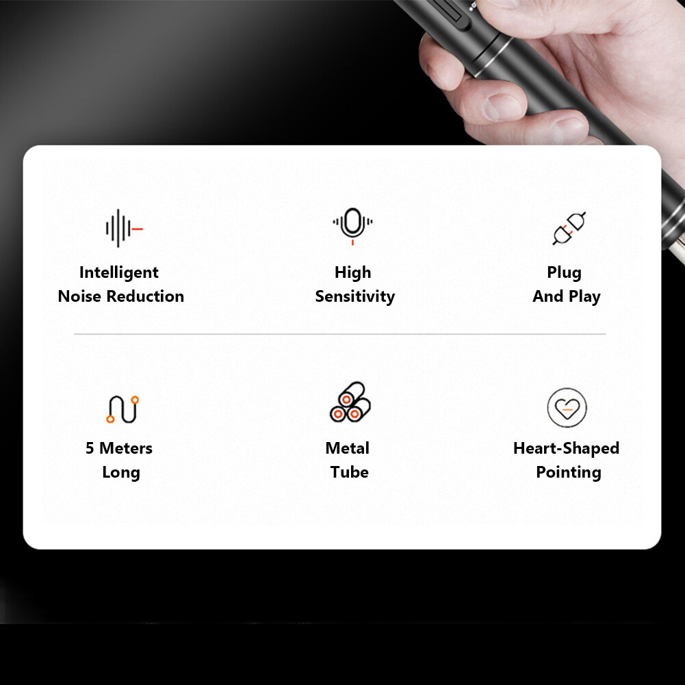 Microphone Interview Recording Youtube Live Mic for DSLR Camera Video Camcorder