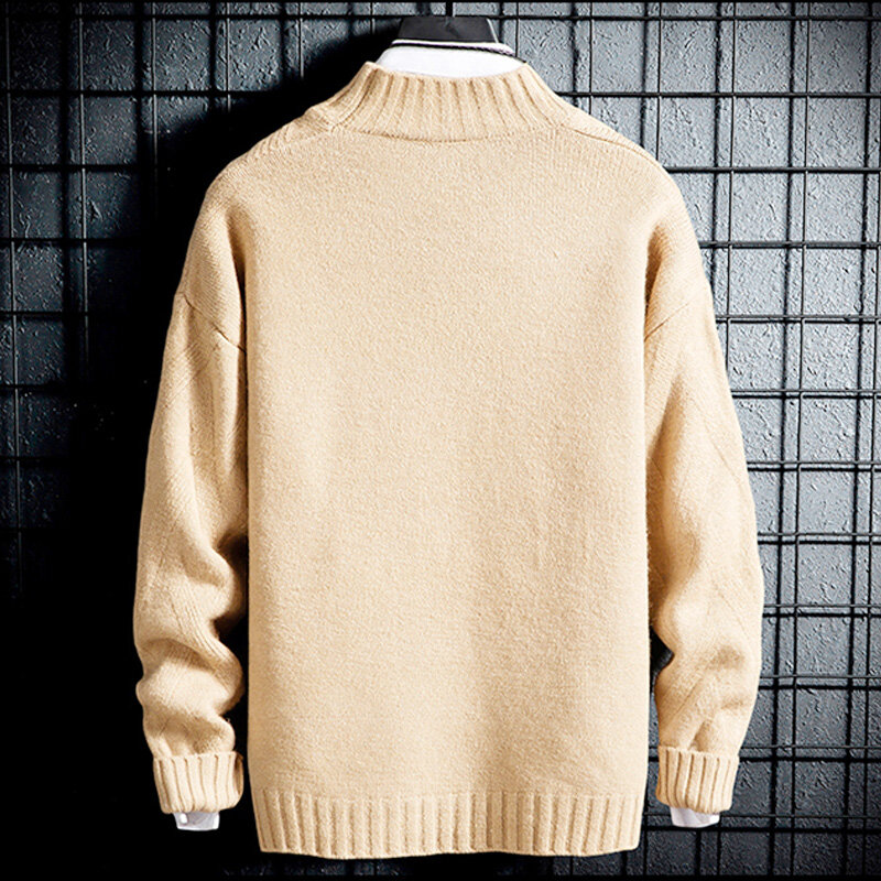 Favocent Autumn Winter Men Turtleneck Sweaters High Quality Strip Knitted Pullovers