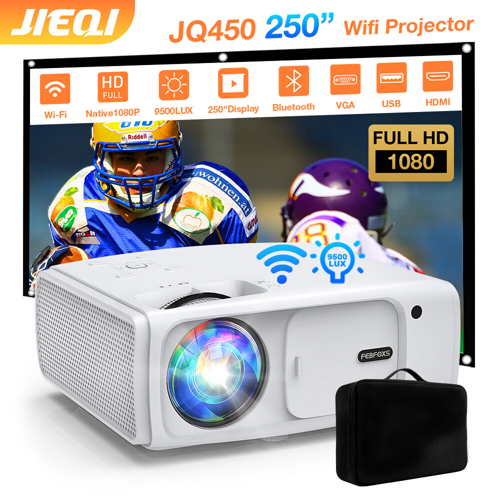 Febfoxs Projector with WiFi and Bluetooth - 12000LUX 400 Febfoxs Projector with WiFi and Bluetooth - 12000LUX 400
