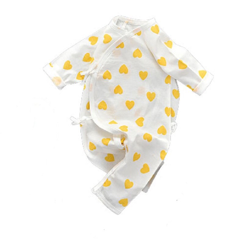 [Teeker] 1Pcs Newborn baby Clothes Baby Onesie Thin Pure Cotton Long Sleeve Pajama Jumpsuit for 0-6mths