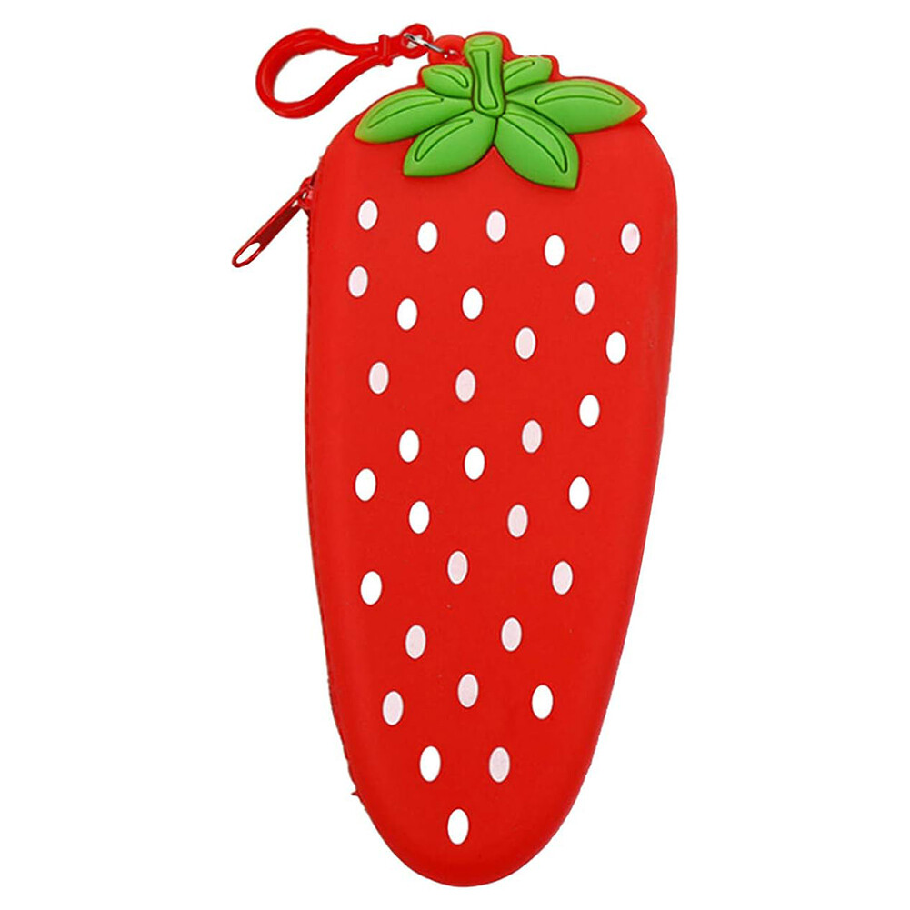 Creative Fruit Shape Silicone Pencil Case Cartoon Large Capacity Pencil Case Student Storage Stationery Bag