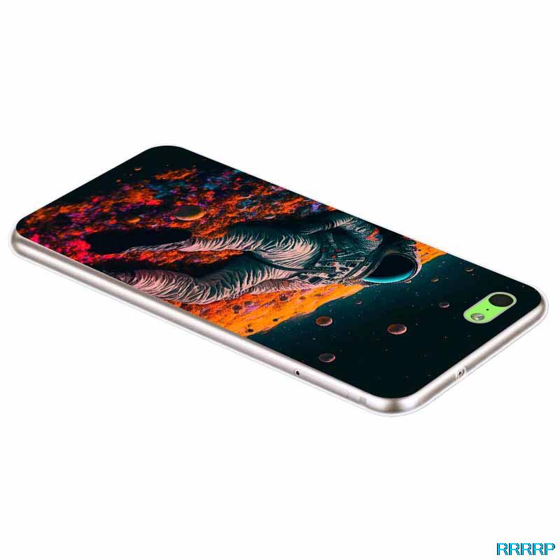 Rrrp dễ thương trường hợp đối với iPhone 5C hình Phi Hành Gia silicon mềm vỏ TPU Bìa