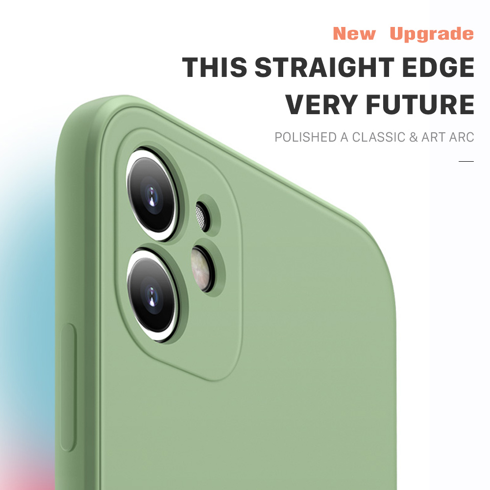 For Apple iPhone 6/6S 6 Plus/6S Plus Soft Original Square Liquid Silicone Phone Casing Full Cover Camera Shockproof Protection Rubber Case