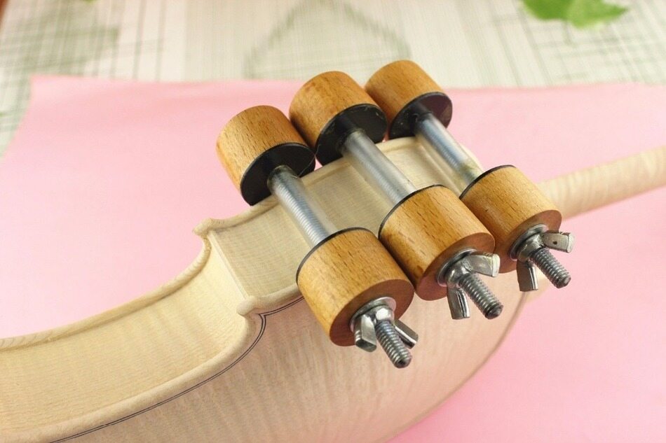 20 Pcs Simple Root Violin Viola Glueing Clamp Violin Making Tools